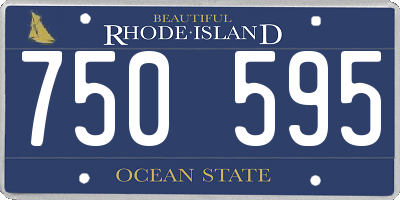 RI license plate 750595