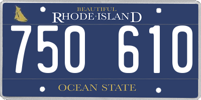 RI license plate 750610