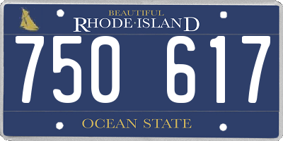 RI license plate 750617