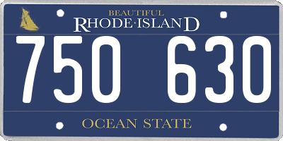 RI license plate 750630