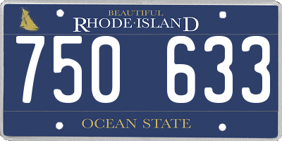 RI license plate 750633