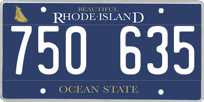 RI license plate 750635