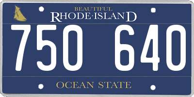 RI license plate 750640