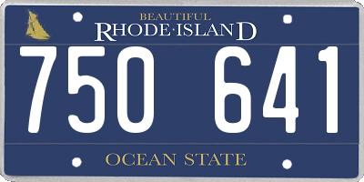 RI license plate 750641