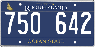 RI license plate 750642