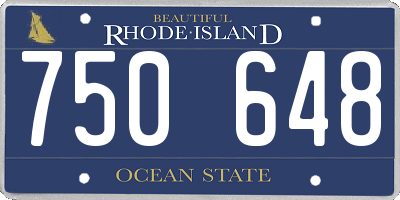 RI license plate 750648