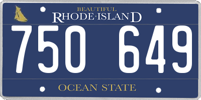 RI license plate 750649