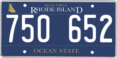 RI license plate 750652