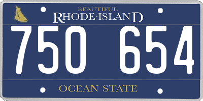 RI license plate 750654