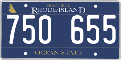 RI license plate 750655
