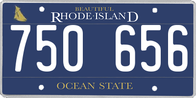 RI license plate 750656