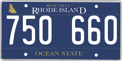 RI license plate 750660