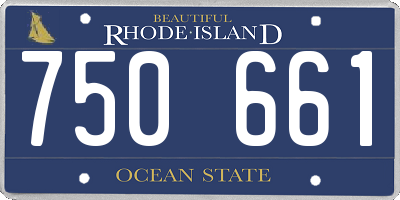 RI license plate 750661