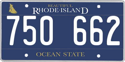 RI license plate 750662