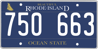 RI license plate 750663