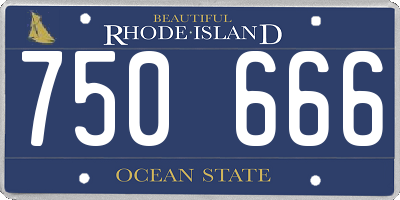 RI license plate 750666