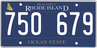 RI license plate 750679