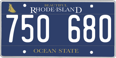 RI license plate 750680