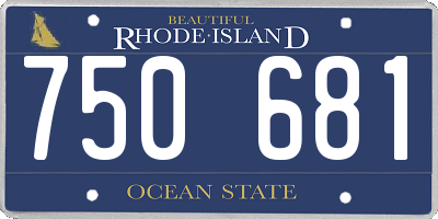 RI license plate 750681