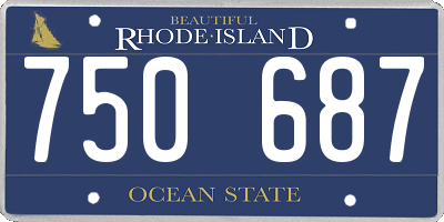 RI license plate 750687