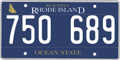 RI license plate 750689