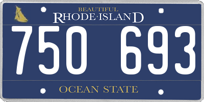 RI license plate 750693