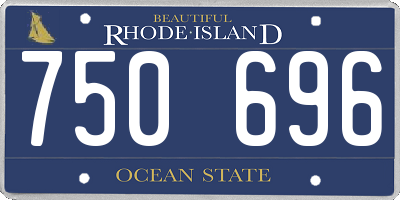 RI license plate 750696