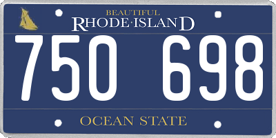 RI license plate 750698