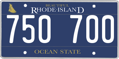 RI license plate 750700