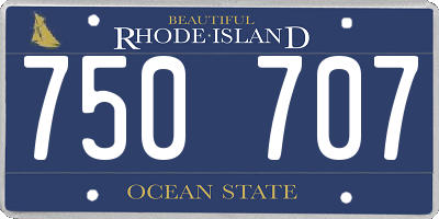 RI license plate 750707
