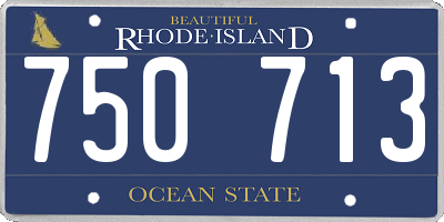 RI license plate 750713