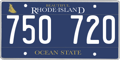 RI license plate 750720