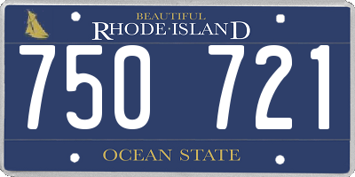 RI license plate 750721