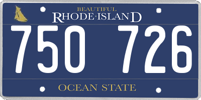 RI license plate 750726