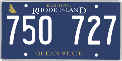 RI license plate 750727