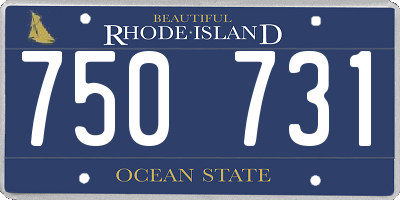 RI license plate 750731