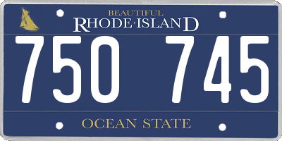 RI license plate 750745