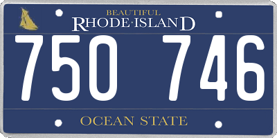 RI license plate 750746