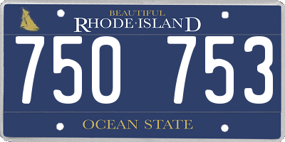 RI license plate 750753