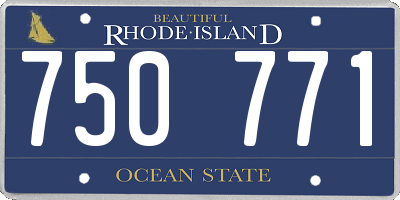 RI license plate 750771