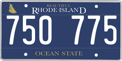 RI license plate 750775