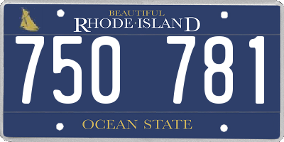 RI license plate 750781