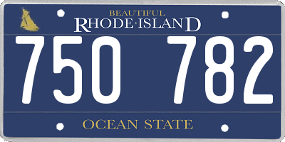 RI license plate 750782