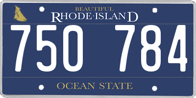 RI license plate 750784