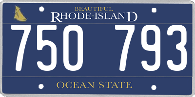 RI license plate 750793