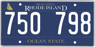 RI license plate 750798
