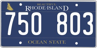 RI license plate 750803