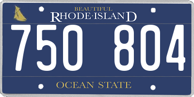 RI license plate 750804