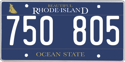 RI license plate 750805