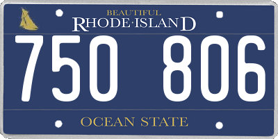 RI license plate 750806